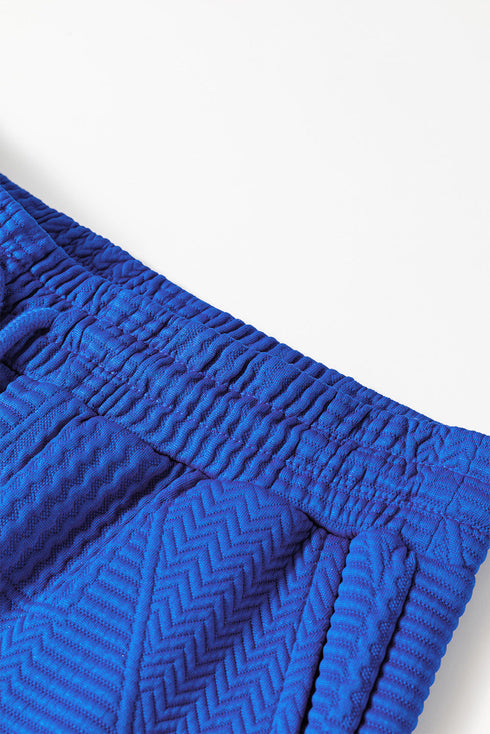 Ruffled Sleeve Summer Top and Cropped Loose Pants Set